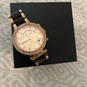 Women’s tortoise Michael Kors watch